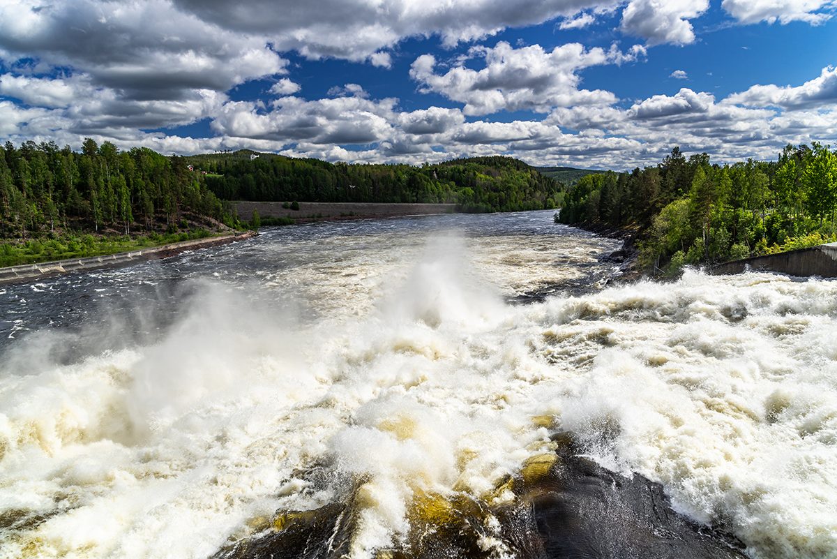 Hammerforsen dam discharge, during the flood period, Sweden