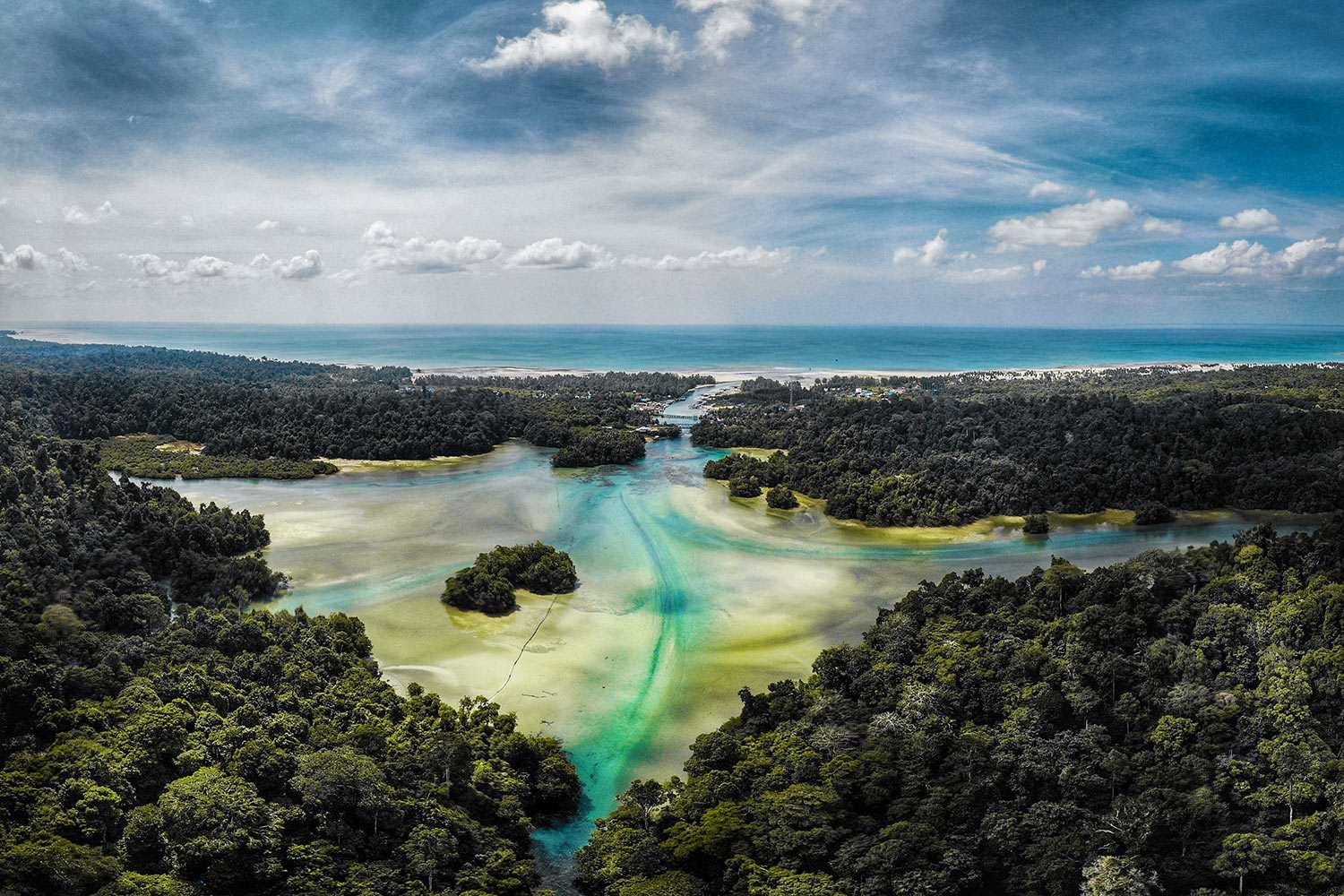 Estuary at Labuan Cermin, Biduk-Biduk, Indonesia.