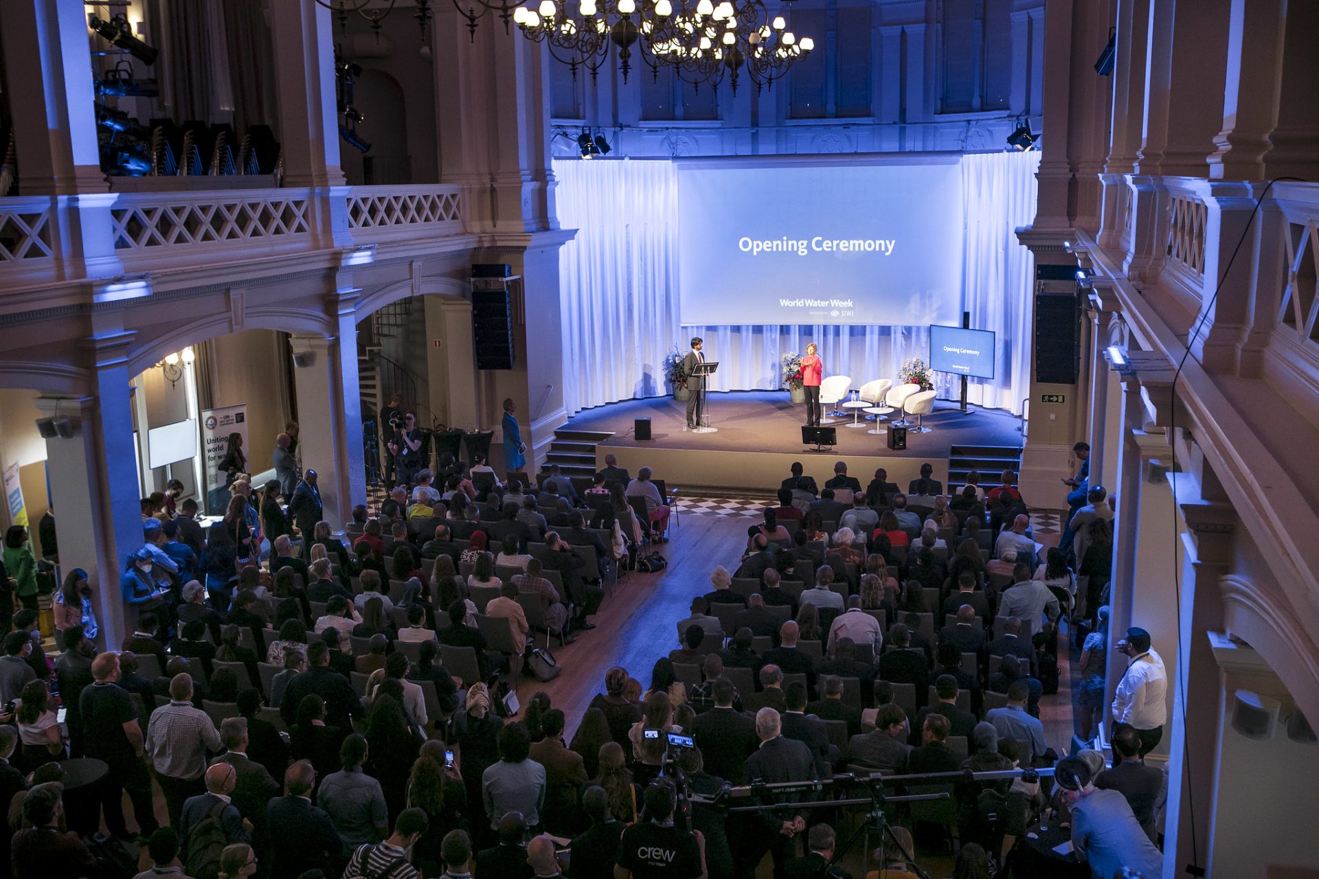 Auditorium room full with people for the Opening plenary at World Water Week 2022