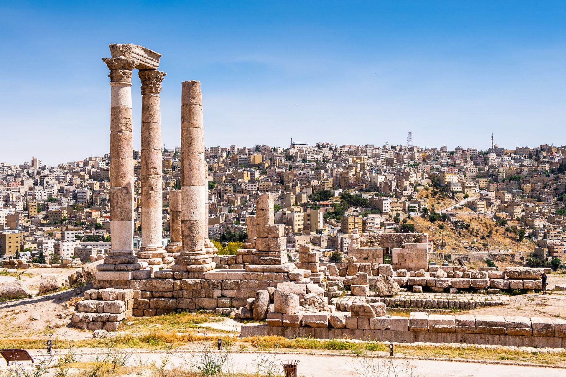 Temple of Hercules of the Amman Citadel complex (Jabal al-Qal'a), in Amman, Jordan.